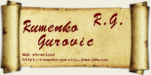 Rumenko Gurović vizit kartica